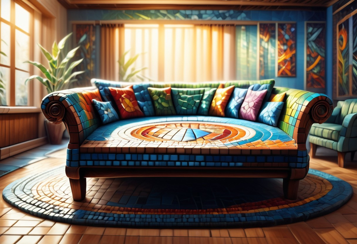 a jigsaw puzzle with pictures of bunny and turtle on the table, living room, dynamic lighting