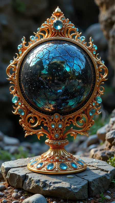 masterpiece, 4k, 8k, sharp, a intricate representation of a planet made of gems. There are pearl that are black and embedded inside of the crown, the light is cinematic during day in a pleasant nature setting.
detailmaximizer, Midjourney_Whisper <lora:[Flux1]_flux_vividizer:0.3> <lora:[Flux1]_scenery_lora_comfy_converted:0.2> <lora:[Flux1]_Opal_Fantasy_Flux:0.5> <lora:[Flux1]_aidmaPsychadelicChaosWorld-FLUX-v0.1:0.3> <lora:[Flux1]_aidmaImageUpgrader-FLUX-V0.1:0.1> <lora:[Flux1]_midjourney_whisper_flux_lora_v01:0.1> <lora:[Flux1]_SXZ_Nixeu_Flux:0.5>