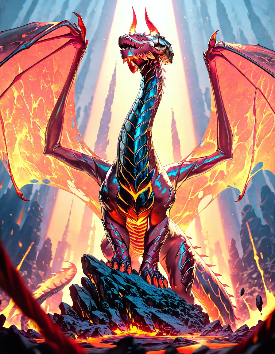 masterpiece, best quality, newest, absurdres, highres <lora:Dragon_collection_for_Illus:1> magma dragondragon, subsurface scathering, depth of field, skin pores, detailed skin, masterpiece, best quality, newest, absurdres, highres, feeling, impact, very awa, dim lighting, sidelighting, skindentation, amazing quality, scenery, very aesthetic, newest, volumetric lighting, blending, <lora:add-detail-xl:1> <lora:cfg_scale_boost:1> <lora:sdxl_enhance:1> <lora:spo_sdxl_10ep_4k-data_lora_webui:1>