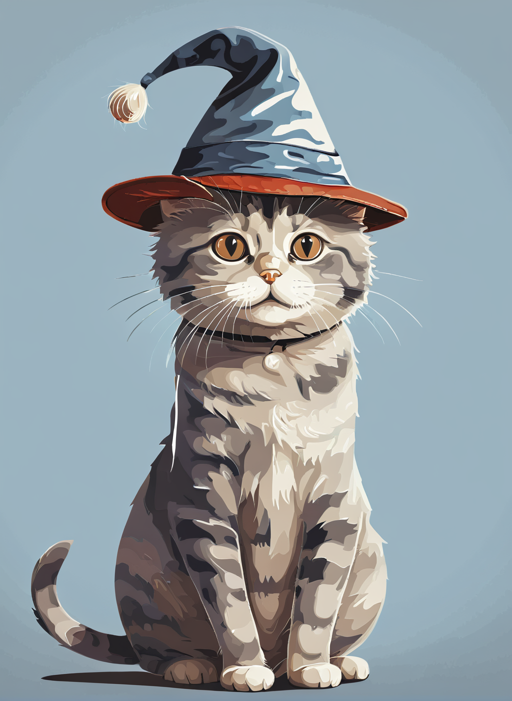a cat in a hat <lora:DD-vector-v2:1> vector