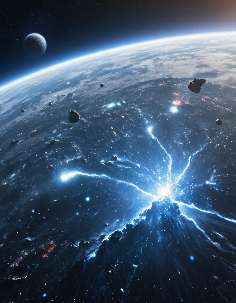 <lora:Space_Worlds_01__Poetic_fluxbeta3:1> sw01p_flux, in space, huge planet, ice planet, asteroids, space nebula, planet decay, earth like,