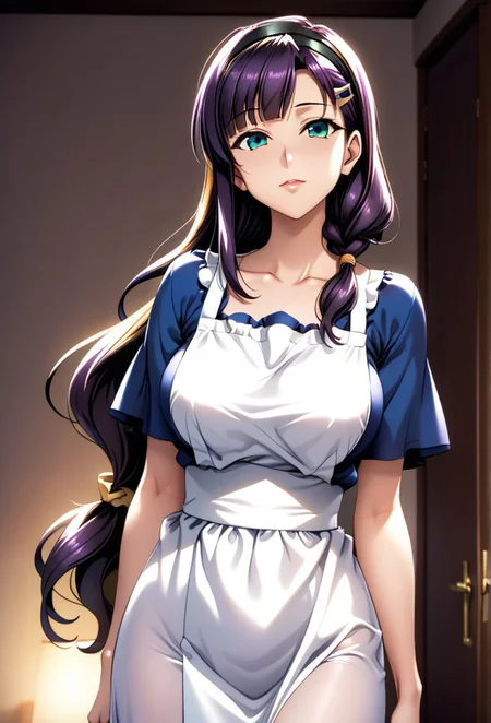 (solo, 4n1v3rs3, AliceWaifu, blue eyes, blue dress, white pantyhose, apron, black hairband, blonde, monochrome,, game cg,, oikawa yuki, asymmetrical hair, long hair, braid, large breasts,, oikawa amane, single braid, hair over shoulder, mature female, large breasts,, oikawa ritsu, medium hair, medium breasts, , himemiya tsukino, long ponytail, purple hair, purple eyes, large breasts, , himemiya suzuka, medium hair, purple hair, mature female, purple eyes, large breasts,, fujii natsuki, short hair, sidelocks, asymmetrical sidelocks, green eyes, small breasts, dark blue hair, hairclip,, sasagawa ayako, brown hair, brown eyes, large breasts, mature female, hair bun,, kurashiki reina, long hair, asymmetrical hair, large breasts,, obata yui, medium hair, hairclip, , sakagami akeno, long hair, black hair, hairband, small breasts,, miyajima sakura, black hair, asymmetrical bangs, side ponytail, large breasts,, nozaki yuu, very long hair, wavy hair, small breasts,, takamine misao, medium hair, blunt bangs, large breasts, black hair,, obata natsumi, mature female, long hair, low-tied long hair, medium breasts,, mikage yuuki, short hair, large breasts, mature female,, kurashiki reika, mature female, large breasts, long hair, asymmetrical hair, , miyajima tsubaki, black hair, long hair, braid, swept bangs, large breasts, mature female, , Gotoh_Hitori:1.3), a verdant overgrown river, Zbrush Central, masterpiece, best quality, high res, illustration, extremely detailed, 8k, wallpaper