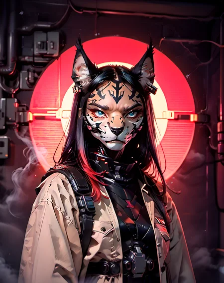score_9, epic-Ultra-HD-details, epic-Ultra-HD-highlights, photo-same-realistic upscaled-resolution, source_pony, ultra-realistic, photo-quality, furry-characteristics, source_furry, 1girl, female, solo, miyu, furry, space  pilot suit, ,beige trench coat,  serious,  looking at you, walking, side view, raining, noir film, neon lights,  43stl1ght1ng,  low light, darkness, dramatic lighting, eye lighting, black room:1.2, smoke, <lora:43stl1ght1ngXLP2:1>  <lora:Miyu_Swift_v2:.8>, Vintage, 1990s \(style\),  <lora:OldAnimeStyle_XL_v3:.6>,  cyberpunk,  science fiction, robot, mecha, mechanical parts, cyborg, spine, mechanical,  <lora:BioPunky:1>, ZPDXL