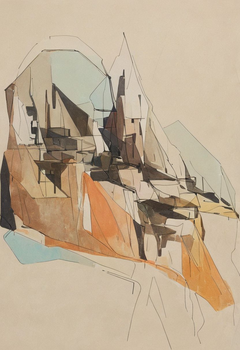 (Silhouette of a house on the cliff beside coast, flat painting background:1.5),
(abstract painting, impressionism, watercolor, oil painting brushstrokes, oil painting texture:1.3),
(brutalist architecture, BRIGHT green AND DARK BROWN color palette, curve LINE, circle, ellipse, core), AK, abstract, deconstruction, geometry, geometric composition,paint painting,harmonious colors, black frame,rectangle, tilt, flat painting, framex, horizontal, Constructivism, Fauvism, LW, Architecture sketch