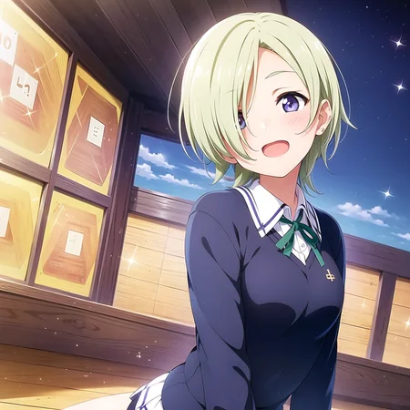 1girl, solo,(best quality),(masterpiece:1.1),(school uniform:1.4), dress, looking_at_viewer, neck_ribbon, cute, clear facial skin,