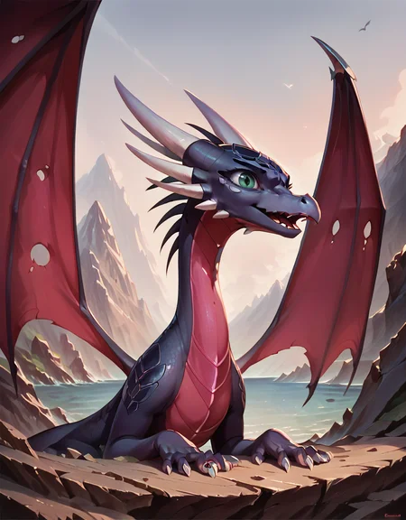score_9, score_8_up, score_7_up, score_6_up,
<lora:Adult_Corrupted_Cynder_-_The_legend_of_Spyro:0.7> <lora:OtherStyle_03:0.8> cartoon, style cartoon,
cynder, dragon, corrupted, green eyes, female, detailed eyes, solo, perforated wings, masterpiece, black eye contour, sea in background, detailed background, full body, happy,