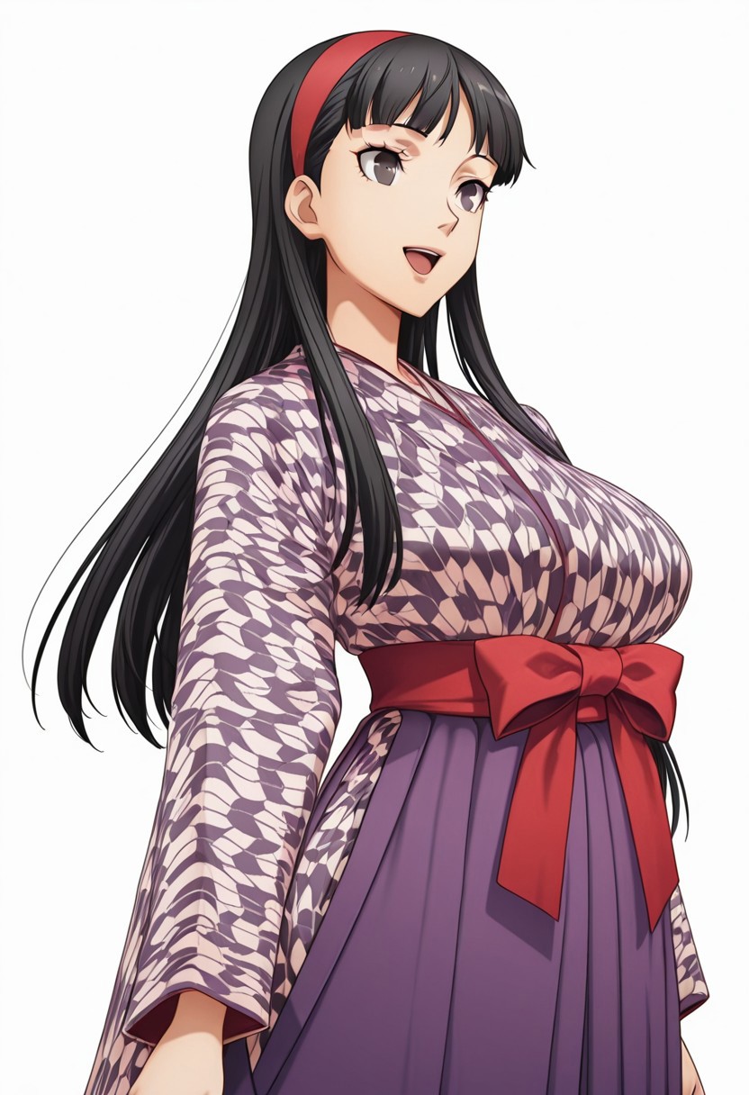score_9,score_8_up,score_7_up,source_anime,5_figner,2d_animation,game cg,BREKE,1girl,solo,
p4amagi, Amagi Yukiko, long hair, black hair, bangs, 
purple hakama,yagasuri,japanese clothes,kimono,long sleeves,hair ribbon,
smile,cowboyshot,openmouth,
huge breasts,thick hips,thick thighs,thick waist,disproportionate breasts,
curves,glamour,
simple background,white background,
masterpiece,best qualit,ultra-detailed,illustration,an extremely delicate and beautiful,beautiful detailed eyes,unity 8k wallpaper,high resolution,anime CG,official_art,Erotic_style, anime_coloring, anime_screencap,