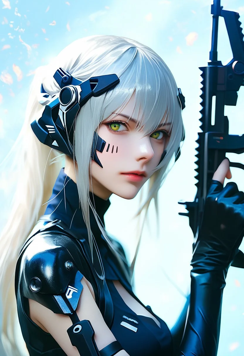 score_9_up, score_8_up, score_7_up, source_anime, extreamly detailed, beautiful detailed face, complex detailed background, 1girl, completely clothes, BREAK,
Gager \(Girls' Frontline\), Gager Regular Clothes, Gager Weapon
