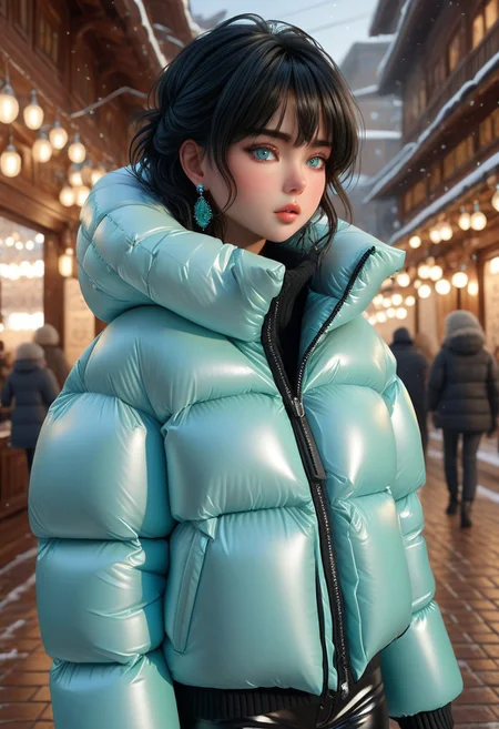 ((((down padded coat)))), ((((puffer pants)))), ((((full body, standing)))), ((((very warm)))), ((((hot)))), indoors, ((((sweating profusely)))), ((((sweat)))), ((((sweatdrop)))) masterpiece, best quality, (((masterpiece, illustration))), (super_detailed, 8k wallpaper, hyper_detailed, ultra_detailed, beautiful_and_delicate, intricate details), (girl, solo,small_girl, small_face), (medium_black_hair, bangs pinned back , single_side_earring) , (disheveled_hair, beautiful_detailed_hands ) , (beautiful_detailed_aqua_eyes), (deepen contour, depth of field, chromatic_aberration, dynamic_light, dynamic_shadow, perfect lumination), padded cuffs, padded collar, Thick padded cuffs, Thick padded collar, <lora:Collar-SDXL:0.6>, <lora:Cuffs-SDXL:0.6>, <lora:Puffer_Jacket_and_Down_Jacket_-_Extra_Puffy_Jackets:0.4>, <lora:snowpants_v1:0.4>, <lora:detailed_notrigger:1>