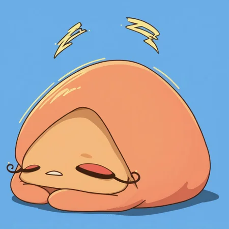 score_9, score_8_up, score_7_up,
masterpiece, best quality, detailed, amazing quality,
simple background,
solo, no humans, gudetama, zzz, closed eyes, sleeping,
easynegative