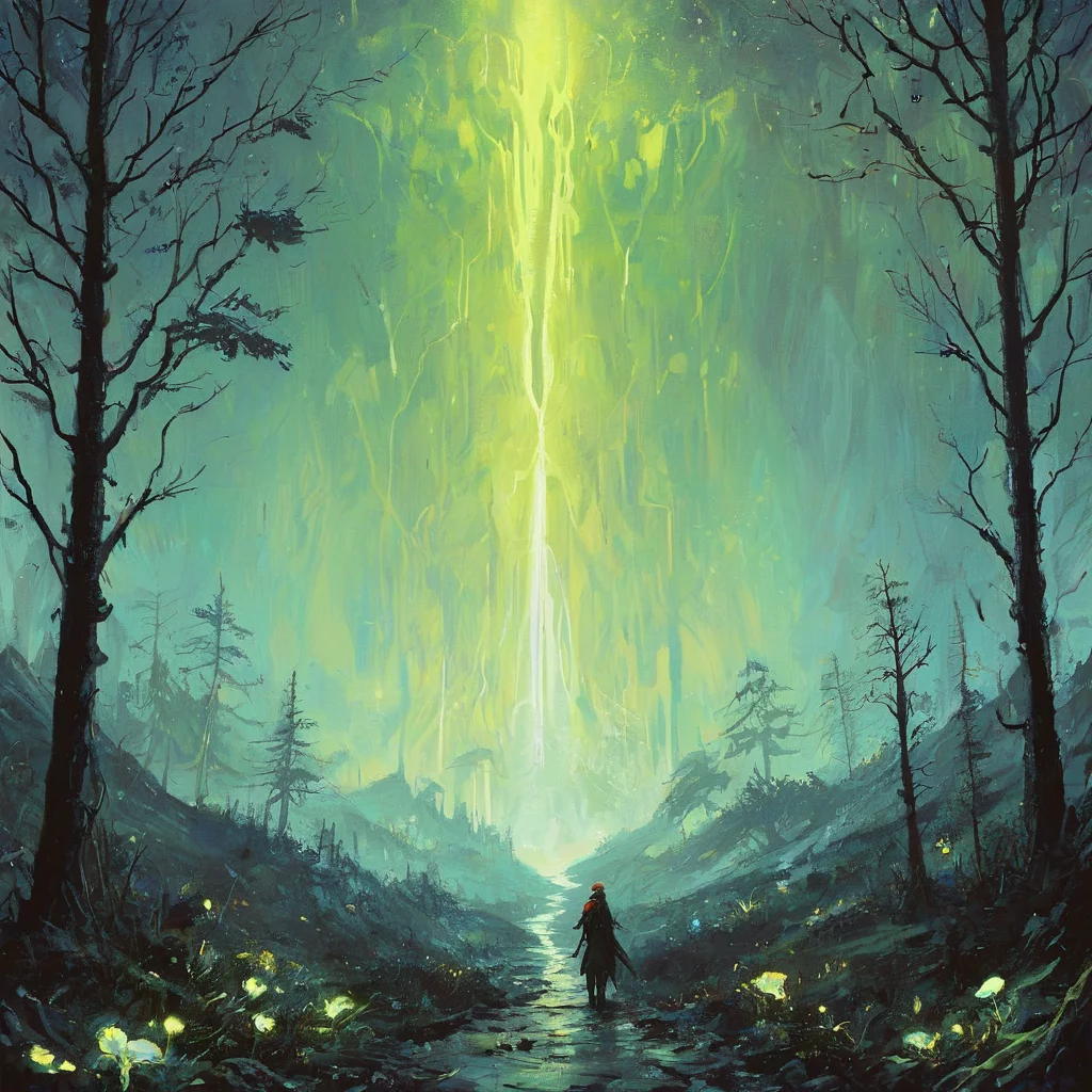 score_9, score_8_up, score_7_up, landscape, forest, night, no humans, neon mushrooms,fantasy, <lora:ArsMJStylePony_Light:0.6>