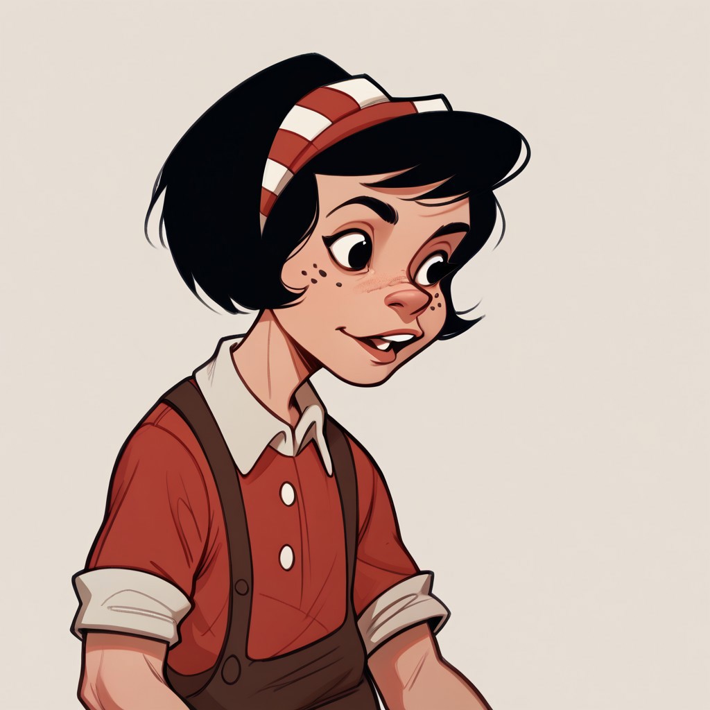 score_9, score_8_up, score_7_up BREAK Yuyito, 1girl, black hair, headband, black eyes, freckles,