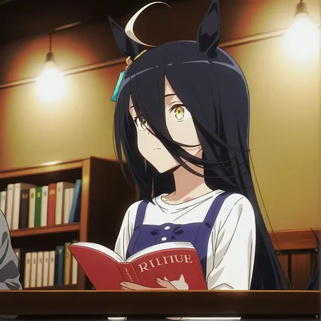 1girl,
<lora:shinjidai_V3:1>
(anime screenshot,anime screencap,:1.2)
1girl, browsing books in a bookstore, thoughtful, solo, quiet, casual, near a waterfall,safe,general,
(depth of field, bokeh, solo focus, :0.9)
<lora:dmd2_sdxl_4step_lora_fp16:1>
manhattan cafe \(umamusume\),horse girl, horse ears, horse tail, yellow eyes, hair between eyes, black hair, long hair, white hair, streaked hair, ahoge, long bangs, single earring, flat chest, ,, masterpiece, best quality, very aesthetic, absurdres, newest ,