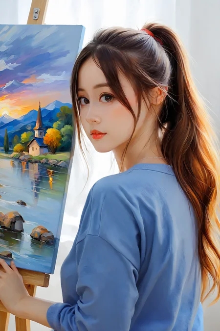 oil painting, vivid colors, beautiful light,
masterpiece, best quality, 1girl, <lora:kwFemaleBeta42_SDXL_v1:1>, waifu