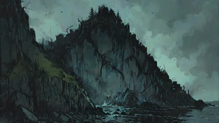 landscape of Giant s Causeway in ireland, OverallDetail-SDXL <lora:Dark_Novel:0.7>
