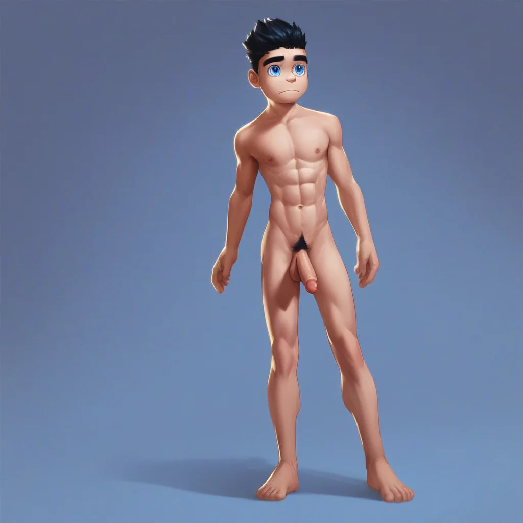 ed, 1boy, male focus, black hair, solo, blue eyes,  pubic hair, completely nude, abs, penis, balls, standing, full body,  score_9, score_8_up, score_7_up, score_6_up <lora:vinceteaa_020_04v2-step00000400r:1> good face, good eyes,