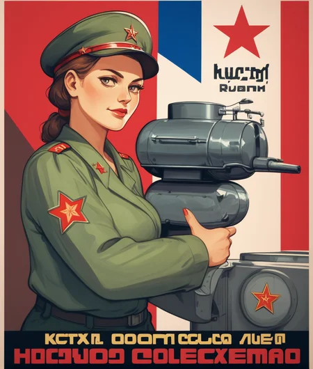 score_9, score_8_up, score_7_up,
(russian text, soviet poster:1.5), poster,
CCCPposter, solo, 1woman, (farming, machinery, havesting, ),
<lora:CCCPposter-ponyXL:0.75>,