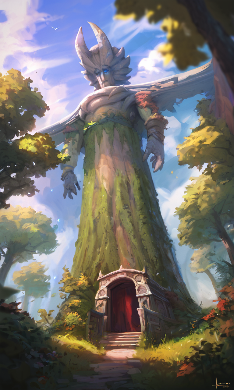 score_9, score_8_up, score_7_up, BREAK, soure_safe, nature, fantasy forest, scenery, no humans, depth of field, low-angle view, hearthstonestyle, <lora:HearthStoneStyle_v1:0.8>