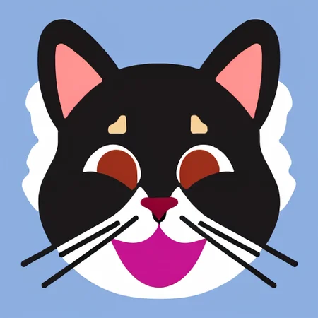 A cute fluffy cat flat, Very detailed, clean, high quality, sharp image, Saturno Butto