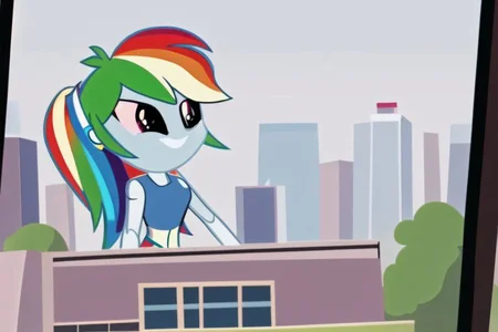 Rainbow Dash Giantess inflatable phonescreenrecording