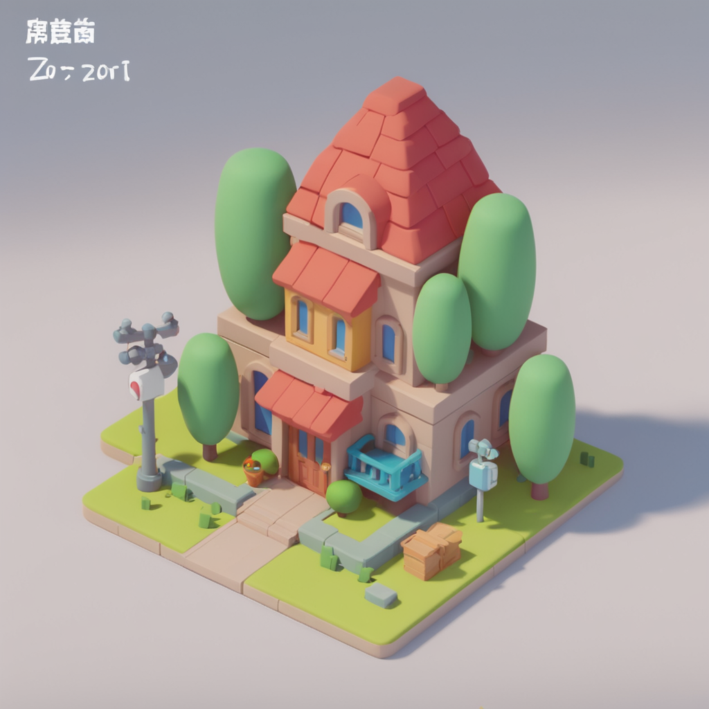<lora:toonMIX-000008:0.7>,building,toon,mini landscape,