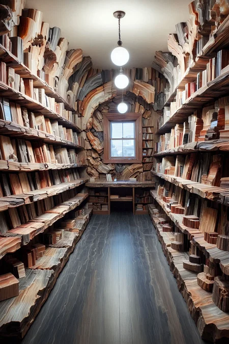 Bookstore, shelves, readers, quiet, peace
,<lora:PetrifiedWood_SDXL:01.85> Petrified Wood
<lora:aidma-Image Upgrader-v0.1:0.45> max details,