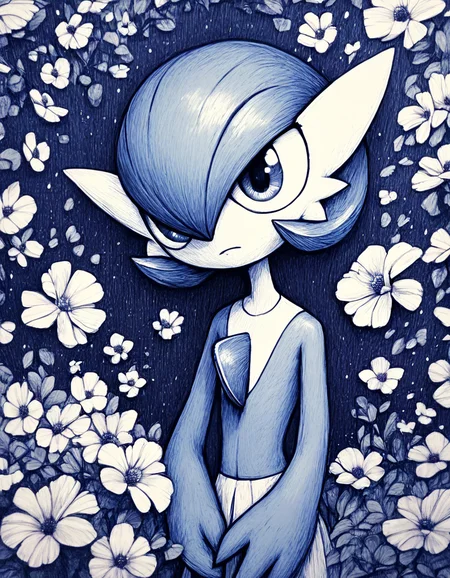 ncpy42 style Gallade pokemon <lora:ncpy42 style:1.5>, score_9, score_8_up, score_7_up, score_6_up, score_5_up, score_4_up