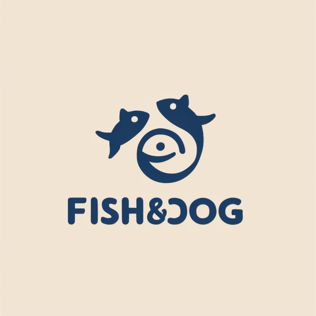fish and dog,logo design,best quality,
