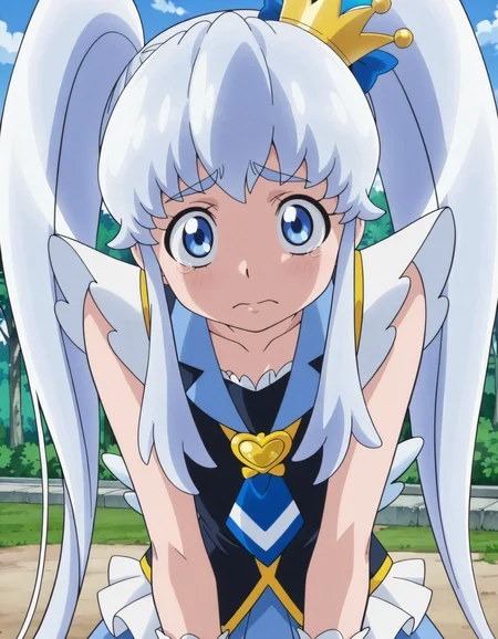 anime screencap, solo,1girl,cureprincess,sad,looking at viewer,small breasts <lora:cureprincess_IL:0.8>
high definition,amazing quality,best quality,very aesthetic,masterpiece,absurdres,