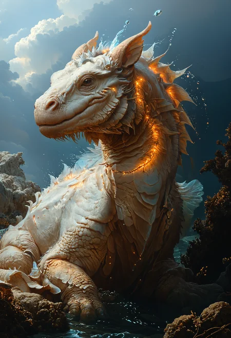 <lora:Mythical_Beasts:0.8> fmbWinged hippocampus soaring through currents, <lora:RMSDXL_Creative:0.8>, ambient lighting, <lora:Bio-Luminescence:0.8> bioluminescent, glowing <lora:The_Classic:0.8>
