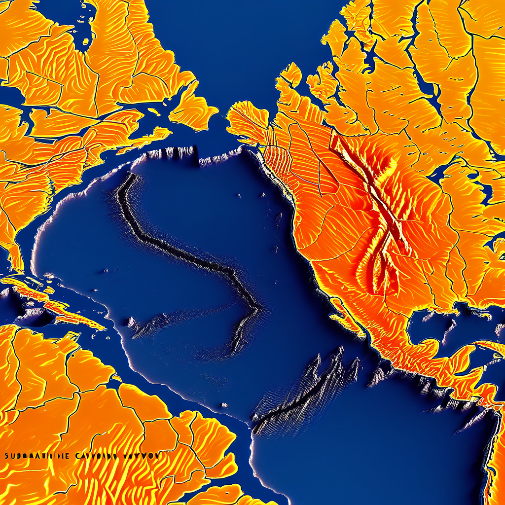 Submarine canyon Trenches Mountain ranges Elevation Ridges Peaks Highlands Fold mountains Slope