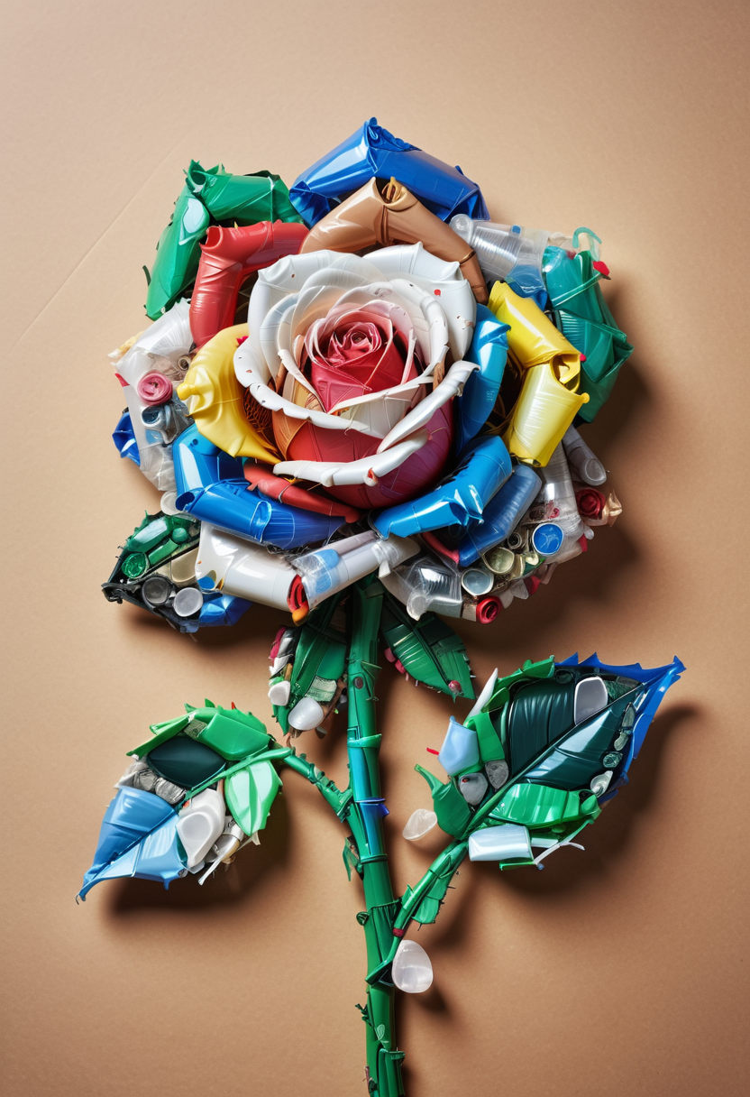 a rose made of dvr-trsh <lora:dvr-trsh:0.8>
