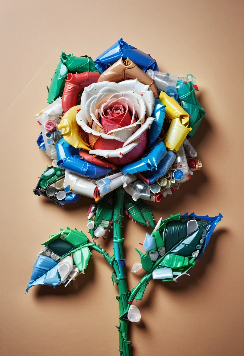 a rose made of dvr-trsh <lora:dvr-trsh:0.8>