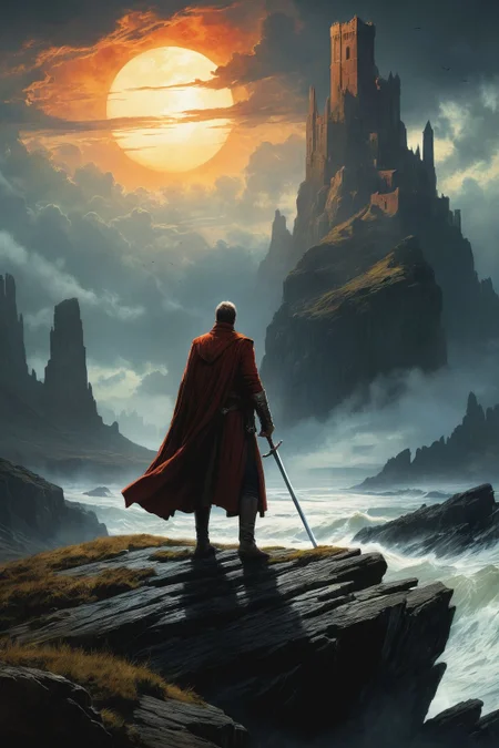 by Raymond Swanland and Marc Simonetti in the style of Caspar David Friedrich