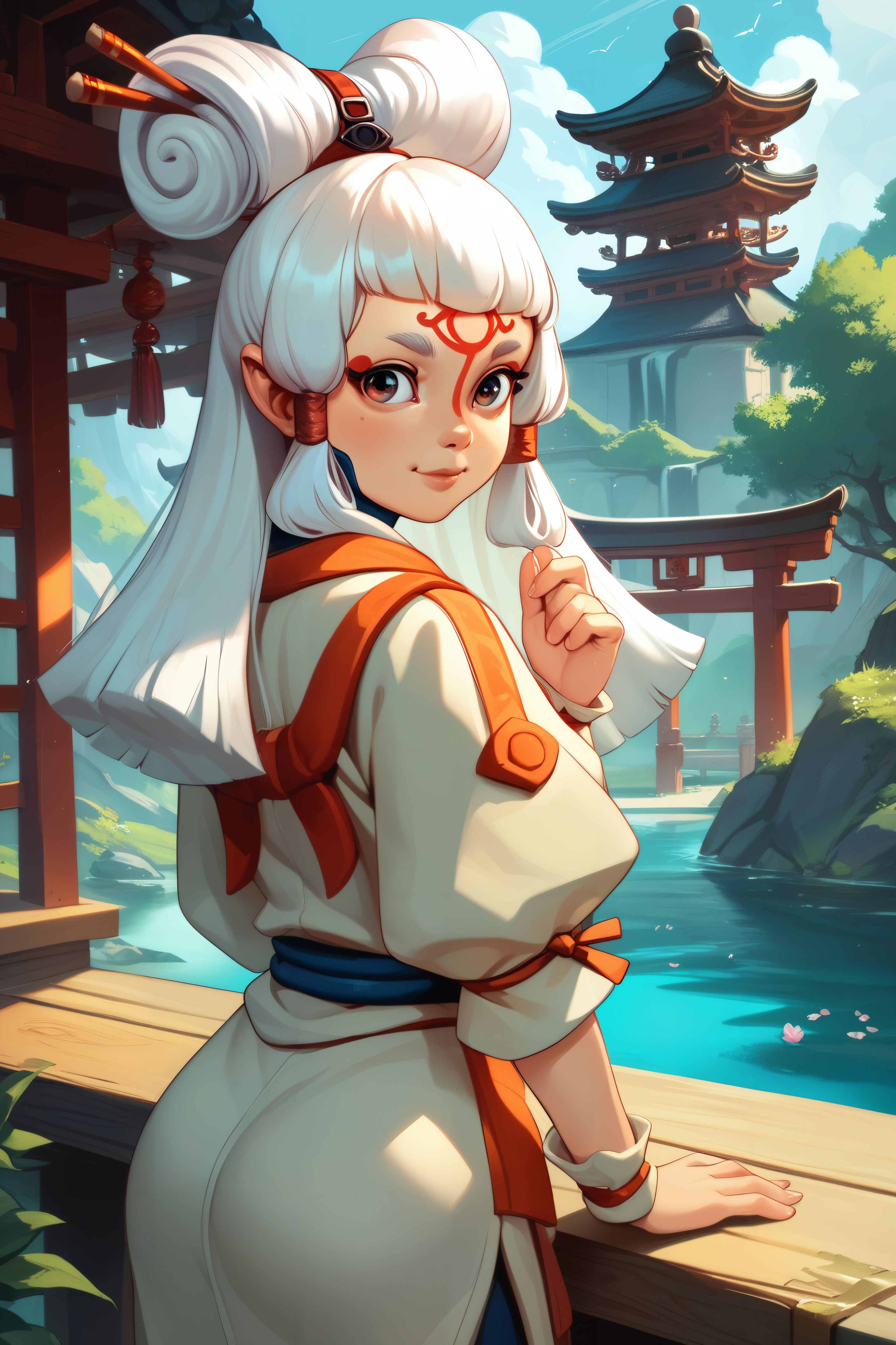 paya, young girl, looking back at  viewer
detailed background
<lora:paya_pdxl:0.7> 
score_9, score_8_up, score_7_up, score_6_up, score_5_up, score_4_up, zPDXL