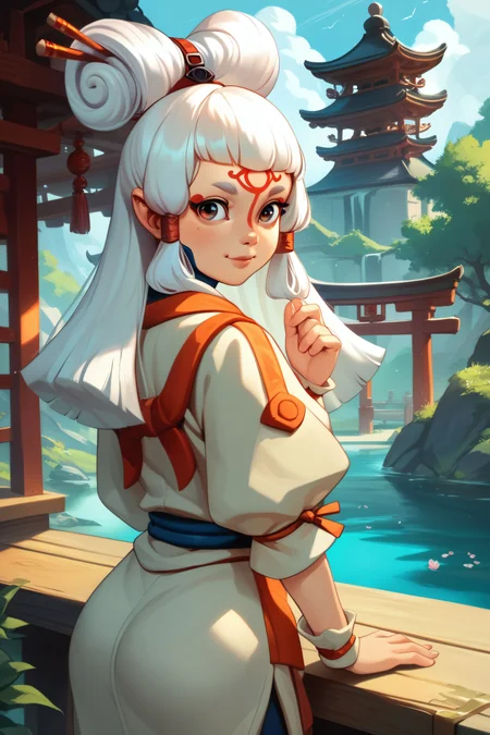paya, young girl, looking back at viewer
detailed background
<lora:paya_pdxl:0.7>
score_9, score_8_up, score_7_up, score_6_up, score_5_up, score_4_up, zPDXL