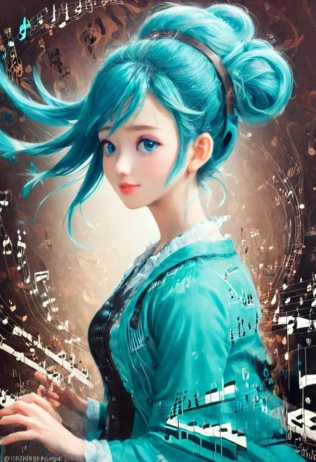 double exposure of opera diva Hatsune Miku with long floating twintails singing high note merging with a printed circuit board of Yamaha electronics, full of details, positive emotional, masterpiece, fairytale, <lora:DoubleExposure:1>, <lora:Hatsune_Miku_for_SDXL_V1.0:1> (head, Hatsune Miku singing high note, twintails, blue hair, blue eyes, very long hair, aqua hair:2), (portrait, close up:1.6), <lora:The Phantom of the Opera style:1.5> The Phantom of the Opera style, <lora:loraeyesxl:0.4>