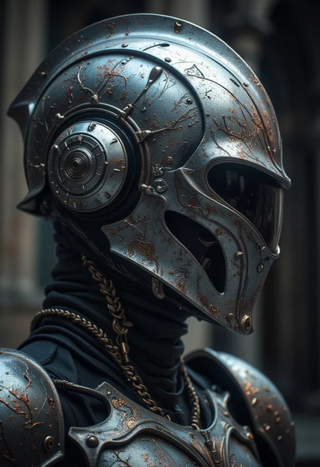 (masterpiece:1.1), (highest quality:1.1), (HDR), ultra-detailed, silver helmet, elegant, unity 8k wallpaper