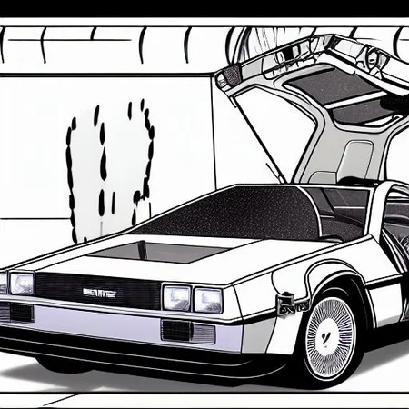 delorean, ( color-page )