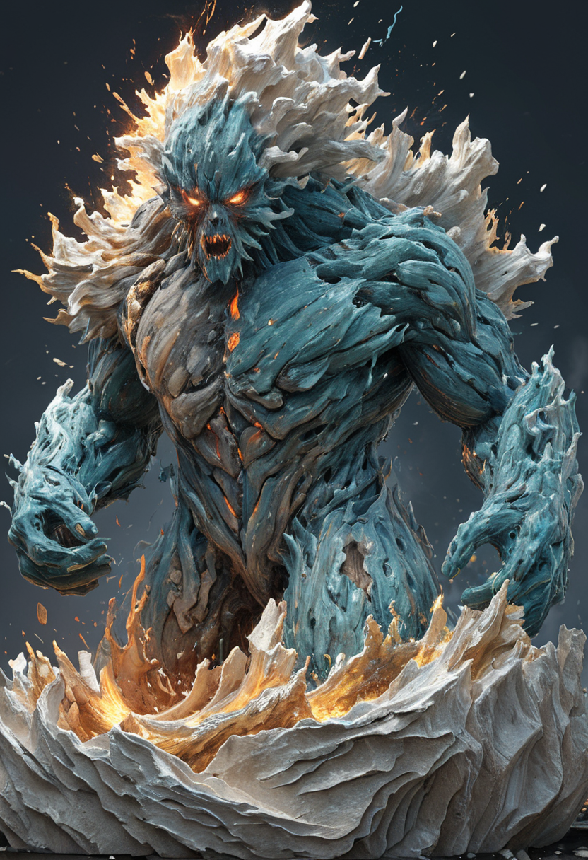 <lora:artfullyEXTRAVAGANZA_SDXL_V1:1>, artxtrvgnz, earthquake elemental, detailed, uhd, 8k