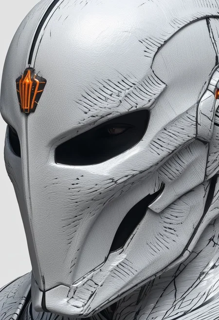 Super helmet Closeup, black and orange lines By Bw-grignani, Made of bold lines, bold perfect aligned emphasis lines rough linen knightess with Lots of Details, hellgate London themed, high Quality, intricate, maximum resolution, hyper detailed, vertical lines, horizontal lines, Knightess Silhouette shrouded in colours,