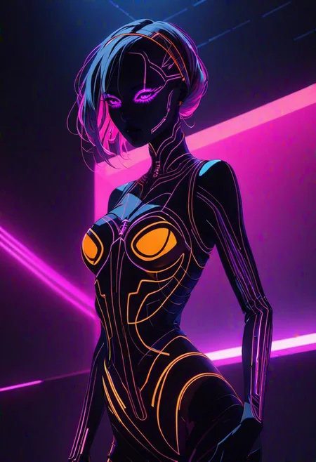 stunning half body portrait of a beautiful girl in a disco, midriff, sexy pose, a freeze frame of a girl dancing, low camera angle, cinematic lighting, elegant, minimalism, delicate ink lines, 4k, absurdres, high resolution, high quality, oblique angle, 8k, very intricate, voigtlander bessa r2m, light orange and gray, captivating lighting, (spooky scary skeleton)
cyberpunk, vaporwave, neon, vibes, vibrant, stunningly beautiful, crisp, detailed, sleek, ultramodern, magenta highlights, dark purple shadows, high contrast, flat color style,ambient lighting,