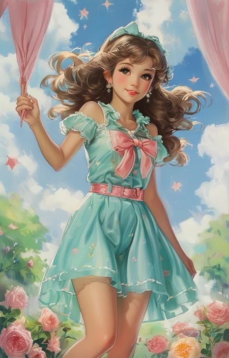 masterpiece,best quality,<lora:tbh210-sdxl:0.9>,illustration,style of Art Frahm, portrait of idolmaster cinderella girls,