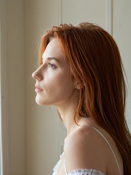 score_9, score_8_up, score_7_up, realistic, stunning, cute, woman, straight-on, profile
