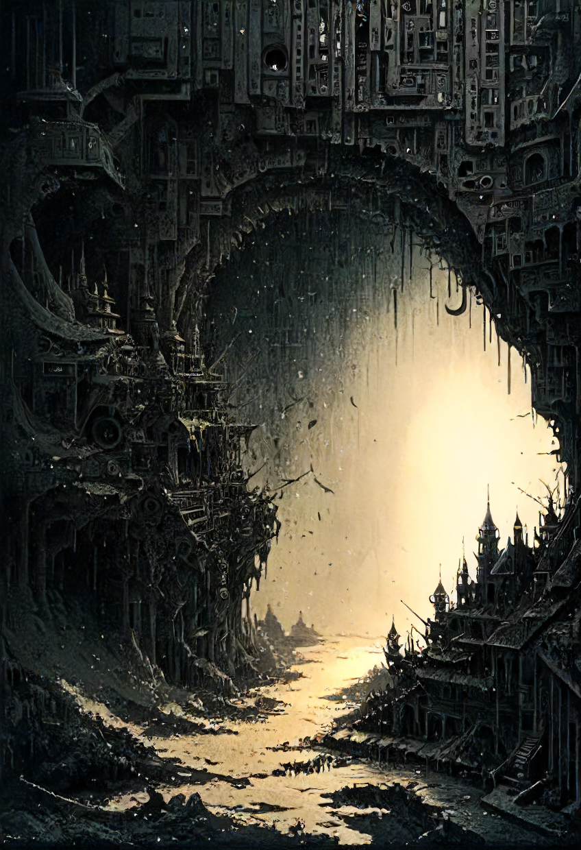 ascii_art, the failure of a tiny travelling city world tilt broken to the core drifting in an endless infinity, intricate, detailed, epic, complex, atmospheric, deep, artchlr , playful, <lora:- SDXL - vanta-black_contrast_V3.0:0.4>, <lora:d\EnvyTinyWorldsXL01:0.8>, <lora:sdxl:0.8>, <lora:lora:0.8>, <lora:artfullyECHELIER_SDXL_V1:0.8>, <lora:artfullyQUILLED_SDXL_V1:0.8>, <lora:dfantasy:.7>, <lora:ral-vxl:0.2>, <lora:20231230-1703876721187:0.4>, <lora:- SDXL - lentclr_effect_V1.0:0.2>, <lora:Wizards_MACHINALIA__Things_Come_Alive_:0.7>, <lora:Street_Art:0.6>, <lora:SDXL - Style - pixel_art_3drender:0.8>
