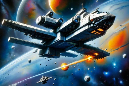 ral-3dcubes,<lora:ral-3dcubes-sdxl:1>,ral-oilspill,<lora:ral-oilspill-sdxl:0.5>,John Berkey Style page,<lora:John_Berkey_Style:0.8>,
U.S.S. Enterprise,flying through space,