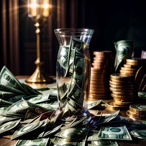stretch, Sharp image, 4k, 8k, Detailed and Intricate, Cinematic, Dynamic Lighting, 
OverallDetail, angry expression,  dollar world, ultra detailed, ultra resolution, Dollar bills, vault, no people, fully generated, amazing, beautiful,