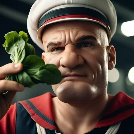 Popeye1024, a sailor, closeup face portrait, spinach can, highly detailed, photography, ultra sharp, film, bokeh, professional, 4k <lora:add-detail-xl:1.5> <lora:Popeye1024:0.8>