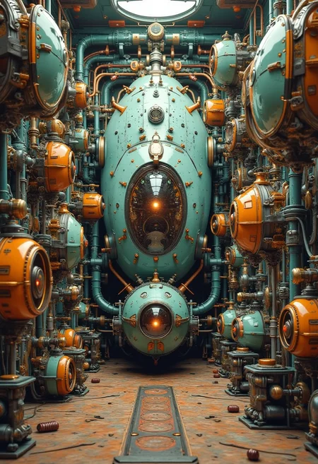 YFG-Zaat Steampunk art style, Victorian-era aesthetics, steam-powered machinery, brass and gears, fantastical inventions, retro-futuristic adventure with intricate textures and vibrant colors. The scene should include a rich variety of elements, each contributing to the overall atmosphere. Lighting should be soft, diffused, and natural, enhancing the depth and realism of the scene. The mood is to be calm yet vibrant, creating a sense of serenity and wonder. Every detail in the scene should be meticulously rendered, emphasizing the contrast between light and shadow, and capturing the fine textures and subtle gradients. The color palette should be carefully chosen to evoke emotion, with each hue enhancing the aesthetic appeal of the overall composition. The final image should be immersive and captivating, drawing the viewer into its intricately detailed world.