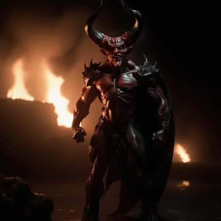 Darkness1024, a demon, full length body, standing in hell, detailed eyes, highly detailed, photography, ultra sharp, film, bokeh, professional, 4k <lora:add-detail-xl:1.5> <lora:Darkness1024-000375:0.8>